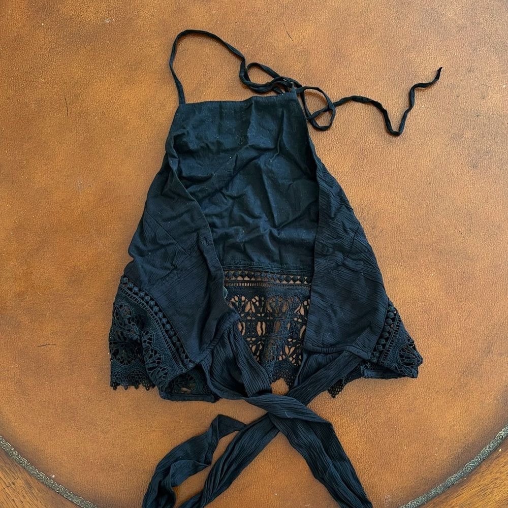 Open back halter top